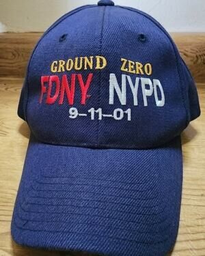 FDNY NYPD Genesis Ground Zero 9/11 Commemorative Baseball Cap Adjustable Navy